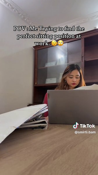 POV: Me Trying to Find the Perfect Sitting Position at Work 🙄😴 #office #officework #sittingatwork