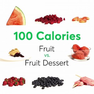 When you have to pick between fresh fruit and a fruity dessert, you might think they're similar. Consumer Reports calculated 100-calorie portions of each and you'll be surprised where you can splurge. | Consumer Reports