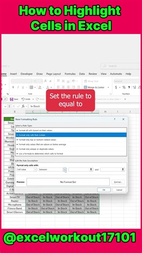 How to Auto-Highlight Cells in Excel #excel #exceltips #excelformatting #conditionalformatting