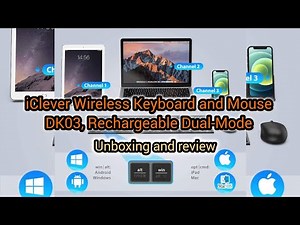 iclever rechargable wireless keyboard and mouse