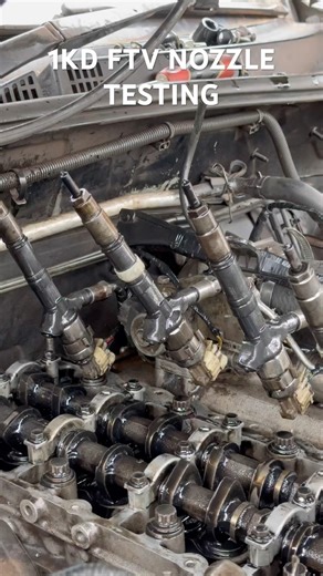 How to test 1KD ftv injector nozzles using a car engine #automobile #fuel