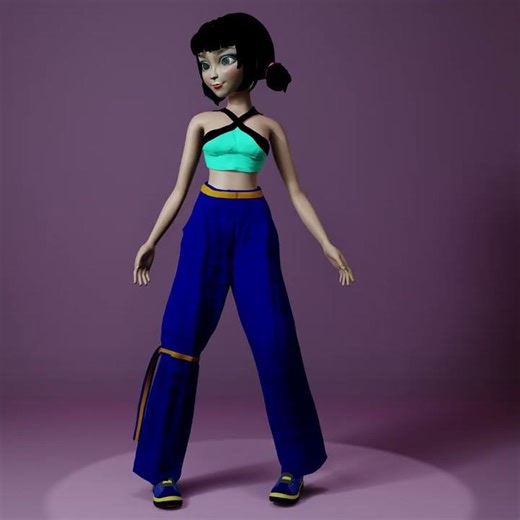 Character based on Zoey from KPOP Demon Hunters