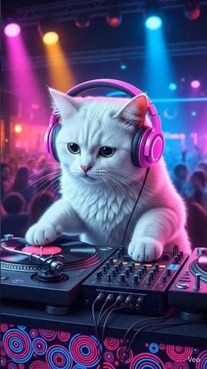 “DJ Kitty Takes Over the Nightclub!”#youtubeshorts #funny #cat #viral #shorts