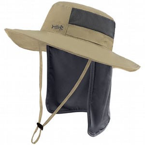 Bassdash UPF 50 Sun Fishing Hat Water Resistant with Detachable Neck Flap