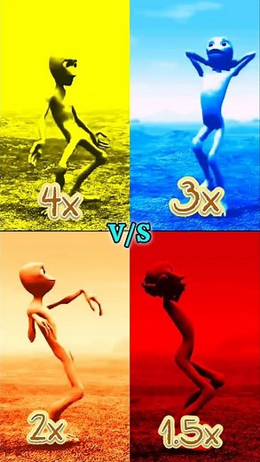 Coloured alien dance Speed up 🚀 challange #funny #dametucosita #shorts #edit