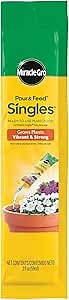 Miracle-Gro Pour & Feed Singles Ready-To-Use Liquid Plant Food - Pre-Measured Liquid Plant Fertilizer for Potted Plants, 2 oz. Singles