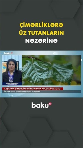 İyulun 13-də küləkli hava şəraiti hökm sürəcək - Baku TV