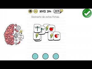 Brain Test - Nivel 394 Deshazte de estas fichas - Solución