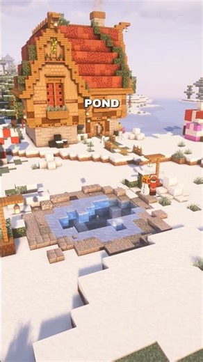 Frozen Pond Tutorial! #minecraft #mctutorial #minecraftbuilding