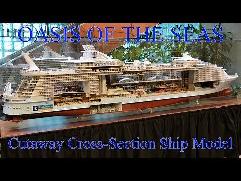 Royal Caribbean Oasis Of The Seas Cutaway Cross Section Ship Model