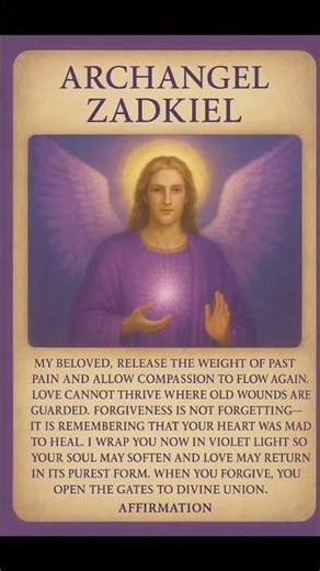 we open our hearts to Archangel Zadkiel’s violet flame of love and mercy✨