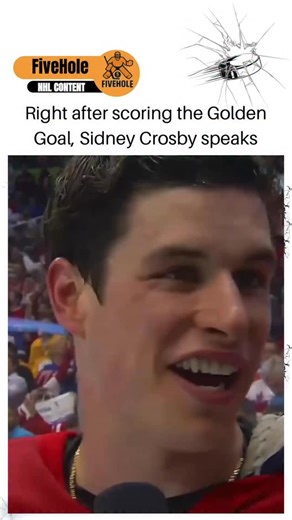 Five Hole | NHL History & Highlights on Instagram: "The Golden Goal. Sidney Crosby in an interview right after scoring one of the biggest goal in his career. #SidneyCrosby #GoldenGoal #TeamCanada #Vancouver2010"