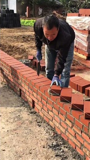Ensure that all sections the wall are effectively securely constructed using tightly packed bricks