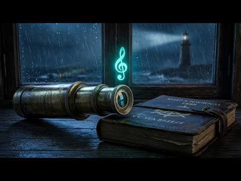 The Shadowbound Keeper | Stormy Sea, Old Books & Melancholic Cello