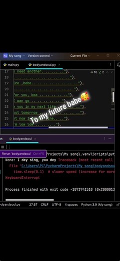 Print words line after line using python 😩✌️#pythoncoding #pythoncommunity #pythonprogrammer #pycharm #pythoncode