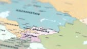 tracking to ASIA Kyrgyzstan on World Map