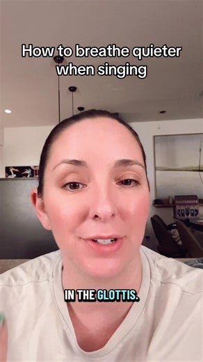 When you learn to full release the glottis not only does your breathing get quieter, but your singing function can get better too! #singer #voicecoach #breath #singing #quiet