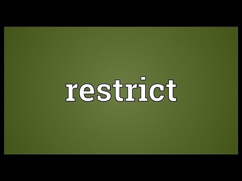 Restrict Meaning