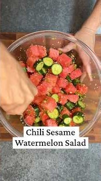 Chili Sesame Watermelon Salad