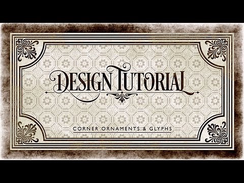 Glyphs & Ornaments in Photoshop. Vintage design tutorial