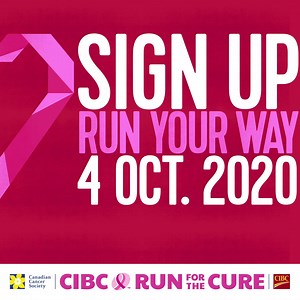 1.1K views · 183 reactions | Sign up now for the Canadian Cancer Society #CIBCRunfortheCure to save on your registration. Run anywhere, any way. | A Future Without Breast Cancer - Canadian Cancer Society | Facebook