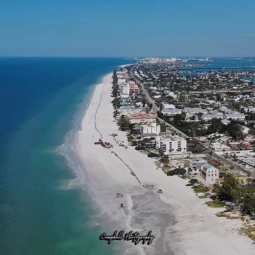 It’s looking better than I expected‼️🤞🏼 #indianrocksbeachflorida #BeachNourishment | IRB Aerials by Kevin Campbell