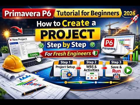 How to Create a Project in Primavera P6 (2026) | Complete Beginner Guide for Planning Engineers #p6