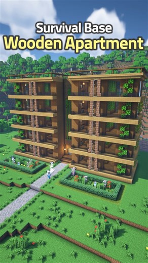 만두민 ManDooMiN on Instagram: "Minecraft Ultimate Wooden Apartment 🏡 ============= ▷ Resource Pack: Prime's HD pack ▷ Shader: BSL shader v8.4 ============= ▶ Search YouTube "ManDooMiN" ▶ Made By ManDooMiN ▶ Background Music Aaron Kenny - Gaiety in the Golden Age ============= #minecraft #minecraftbuilds #minecraftbuild #minecrafthouse #minecraftmemes #minecraftinterior #minecrafters #마인크래프트 #minecraftredstone #minecraftarchitecture #minecraftart #minecraftonly #minecraftbedrock #minecraftideas #m
