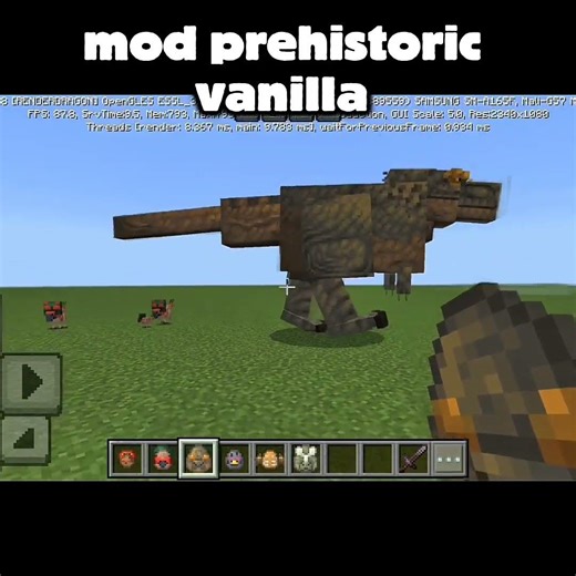 mod prehistoric vanilla mod in minecraft bedrock #minecraft