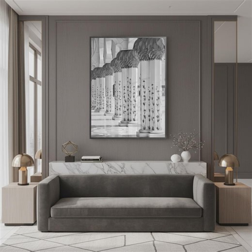 The Floral Pillars Poster | Sheikh Zayed Mosque Columns | Luxury Islamic Architecture Wall Art - Etsy