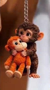 🐵 Viral Punch Monkey Keychain 💕- Emotional Gift for Animal Lovers, Family, Friends, Loved Ones🎁