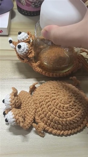 Crochet Squirrel Coaster Pattern | Cute Animal Coaster from My 20-in-1 Crochet Book