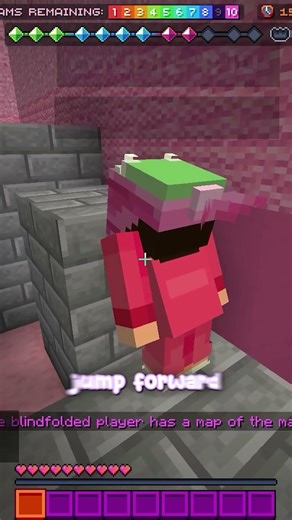 we couldn't see ANYTHING in this parkour #minecraft #shorts #challenge