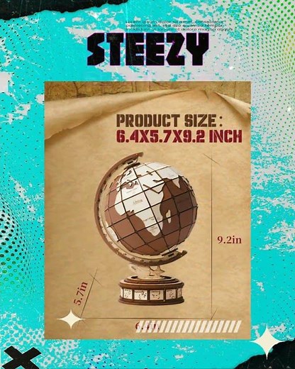 ROBOTIME 3D Wooden Puzzle for Adults Global Wonders DIY Model Kit to Build Wooden Craft Kits for ...