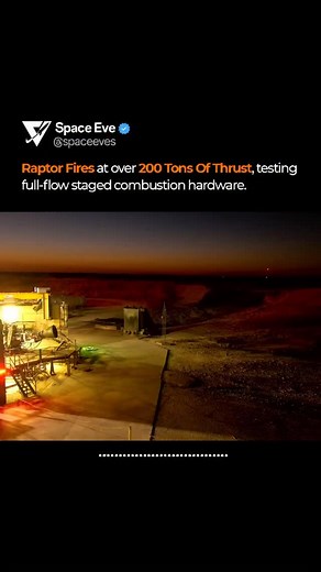 Raptor is designed as a high-pressure, full-flow staged combustion engine burning liquid methane and oxygen. In this hot fire, engineers monitor thrust, chamber pressure, mixture ratio and transient loads across the turbomachinery to prove the engine can reliably deliver mega-newtons of thrust and fast restarts for orbital Starship missions. Follow @spaceeves #Methalox #RocketScience #SpaceX #SpaceEve | SpaceEve