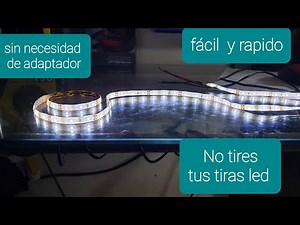 como conectar una tira led de 12v a 120v de manera facil y rapida sin adaptador