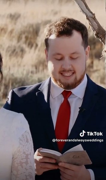 Kristian pays respect to Missy's late husband in the most emotional vows! via @shadeofjadefilms #foreverandalwaysweddings #wedding #emotional #loveafterloss #beautiful #vows