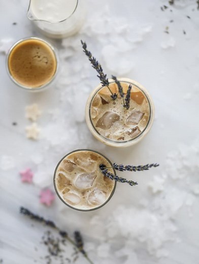 Lavender Vanilla Iced Lattes.