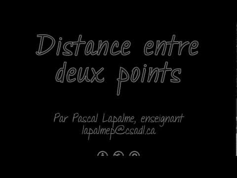 Calculer la distance entre deux points