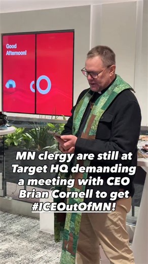 🔊🎯We’re still at @target HQ demanding they speak for justice, protect their employees,and call for #ICEOutOfMN. So far CEO Brian Cornell has refused to meet with us. We’re showing Target what it really means to #LoveThyNeighbor. In Minnesota, we pray with our feet. #ICEOutForGood #ReneeGood | ISAIAH