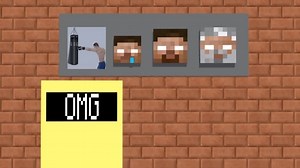 我的世界怪物学院（短视频）-小HimVS老Him（13）：击打力量