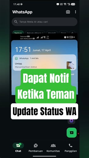 Cara Mendapatkan Notifikasi Ketika Teman Sedang Upload Status WA #android #whatsapp #tutorial