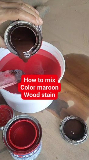 #color #maroon #wood #stain #mixing #smearing #brushing #sala #set #reels | Diclihon Wood Work