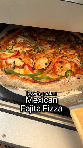 That's it. We've had our first taste of Spring and we want more. Get ready for pizza parties in the garden with this fresh and spicy Mexican pizza.🍕☀️ Ingredients: 1 x 200g ball pizza dough 75g pizza sauce 2 tsp chipotle paste 100g grated cheese (spicy cheese blend) 1/2 red pepper, sliced 1/2 green pepper, sliced 1 chicken breast 1/2 red onion, sliced 1 jalapeno, sliced (fresh here, but pickled are okay too!) Handful tortilla chips Sour cream Guacamole Coriander First heavily flour a work surfa