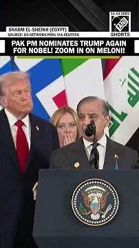 Watch: Meloni’s reaction when Pak PM Shahbaz Sharif nominates Trump for Nobel Peace Prize again