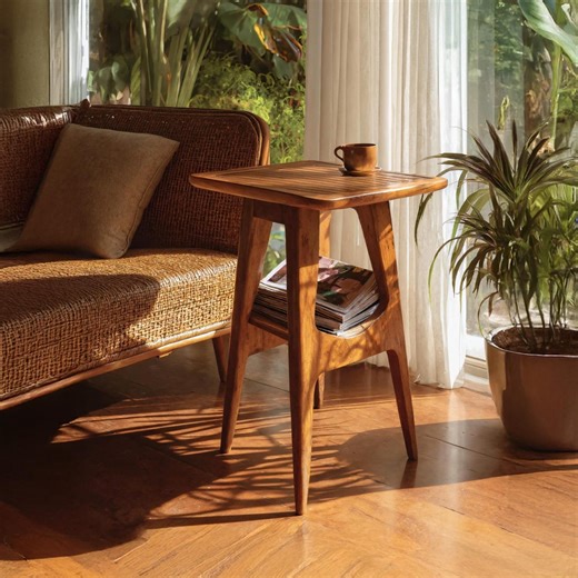 Rustic End Table Solid Wood Bedroom Table Handcrafted Sofa Table Farmhouse Side Table for Bedroom Unique Home Decor - Etsy