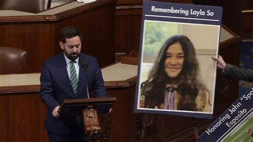 I was honored to recognize Layla So of Pearl River, NY, whose kindness and creativity touched everyone who knew her. After a heroic two-year battle with cancer, her legacy lives on as a founding member of Eagle Scout Troop 97G, through her posthumously completed Eagle Project that turned steel drums into decorative trash cans for Orangetown, and her volunteer work at the Pearl River Library. Layla’s legacy reminds us that life isn’t always numbered in years, but in the impact we leave behind May