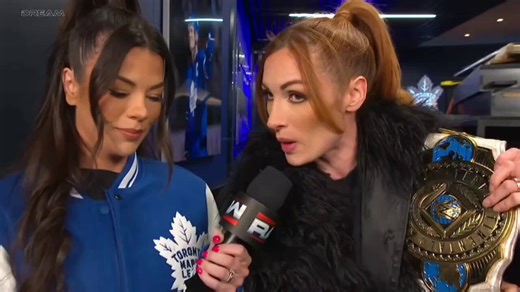 Kairi : you won't win the Royal Rumble because no one is ready for AsukaBecky Lynch : I'm ready for Asuka , i've been ready for Asuka, I've beaten Asuka many times tell her thatKairi Sane : me ??? 😭Asuka was yelling on Kairi & you can see Becky trying not to laugh lol 😂