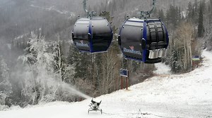 Can we ask you to join us in giving a round of applause to our snowmakers? The team was able to run 35 guns last night on 8 trails despite being up against the challenge of two major factors that determine our abiltiy to make snow: -Wet bulb temp- a function of the air temp and relative humidity. Wet bulb must be under 27° to start our fan guns and ideal temps are 22-24° for our high efficiency guns. Significant snowmaking accumilation occurs when temps are in the teens. -Wind. Snow needs as muc