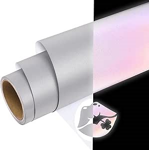 WRAPXPERT Silver Reflective Vinyl for Cricut, 12" x5ft Reflective Vinyl Permanent Roll, Silver Vinyl for Mailbox Numbers, Cars, Trucks, Motorcycles, Bikes, Helmets, Reflective Silver